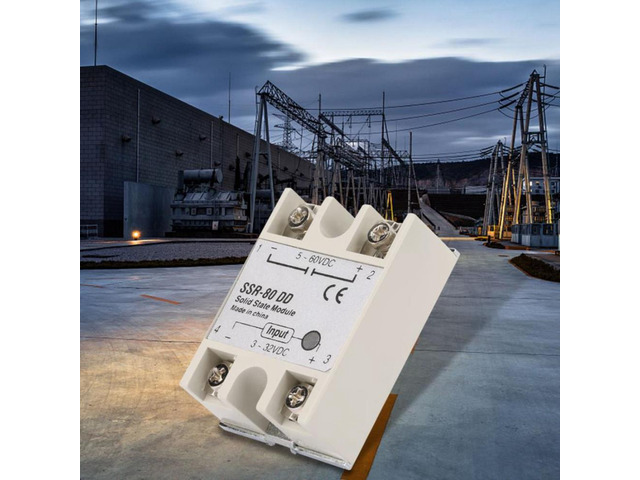 off delay timer relay DC-AC Industrial Solid State Relay SSR-80DD 80A 3-32VDC to 5-60 VDC relay board
