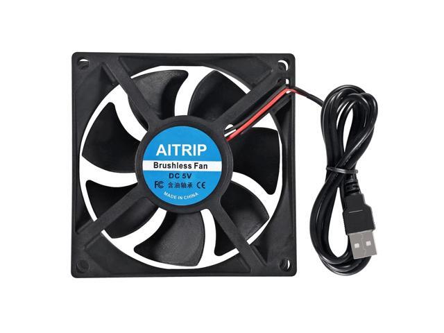 AITRIP 2PCS 80mm USB Fan 5V Brushless 8025 80x25mm for Cooling DIY PC Computer Case 3D Printer CPU Coolers Radiators