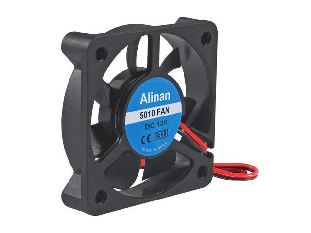 6pcs 5010 12V Sleeve Bearing Cooling Fan 50mm Silent Cooling DC 12V 0.08A Silent Quiet DC Brushless Cooling Fan 3D Printer Cooling Fan with 2Pin Wire