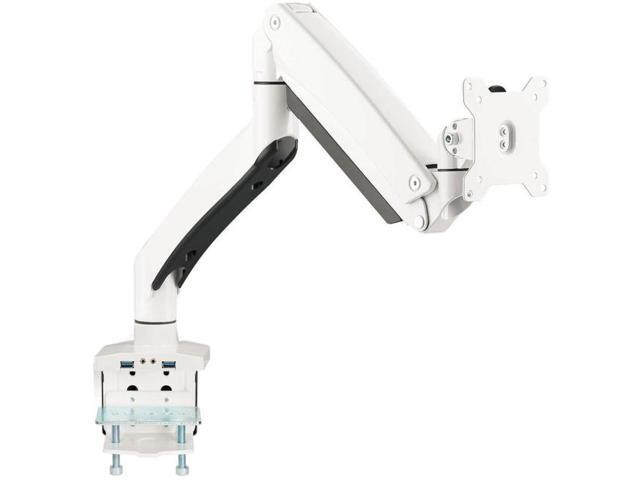 SIIG CE-MT3111-S1 Dual Monitor Aluminum Heavy Duty Desk Mount with USB and Audio Ports - White - image 9