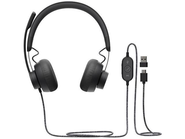 Logitech - Zone Wired Noise Cancelling On-Ear Headset for Microsoft Teams - Graphite - image 8