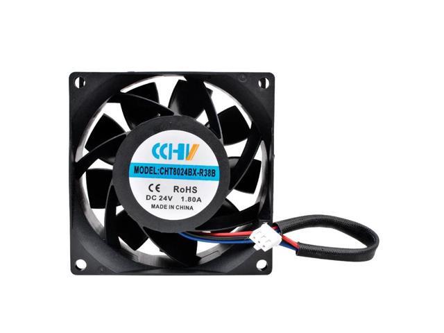 CHT8024BX-R38B 8cm 80mm fan 80x80x38mm 8038 DC24V 1.80A 3 lines 3pin high air volume cooling fan for inverter cabinet