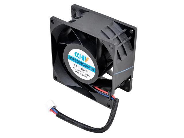 CHT8024BX-R38B 8cm 80mm fan 80x80x38mm 8038 DC24V 1.80A 3 lines 3pin high air volume cooling fan for inverter cabinet