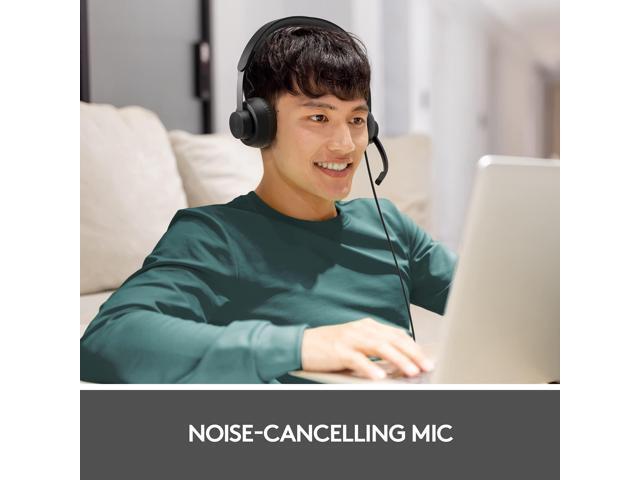 Logitech - Zone Wired Noise Cancelling On-Ear Headset for Microsoft Teams - Graphite - image 11