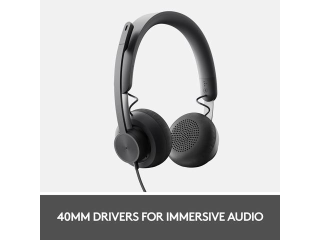 Logitech - Zone Wired Noise Cancelling On-Ear Headset for Microsoft Teams - Graphite - image 12