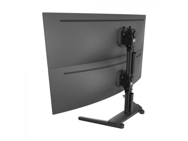 Atdec Freestanding Heavy Duty Dual Vertical Monitor Mount - Black - image 3