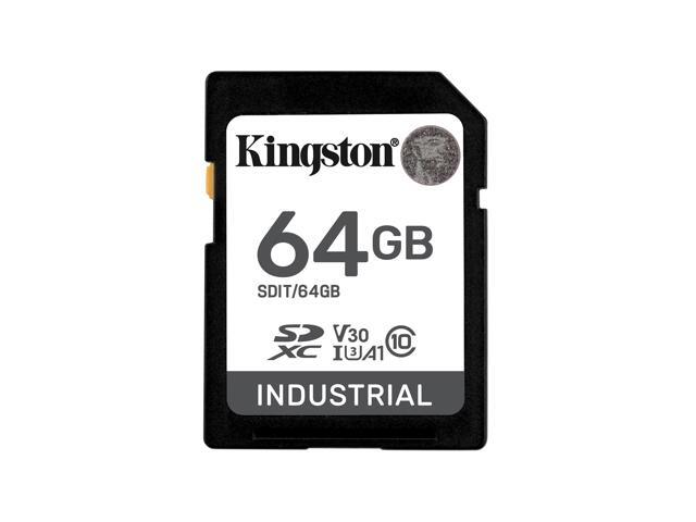 Kingston 64GB Industrial SD Memory Card UHS-I U3 V30 A1 Ideal for Extreme Conditions SDIT/64GB