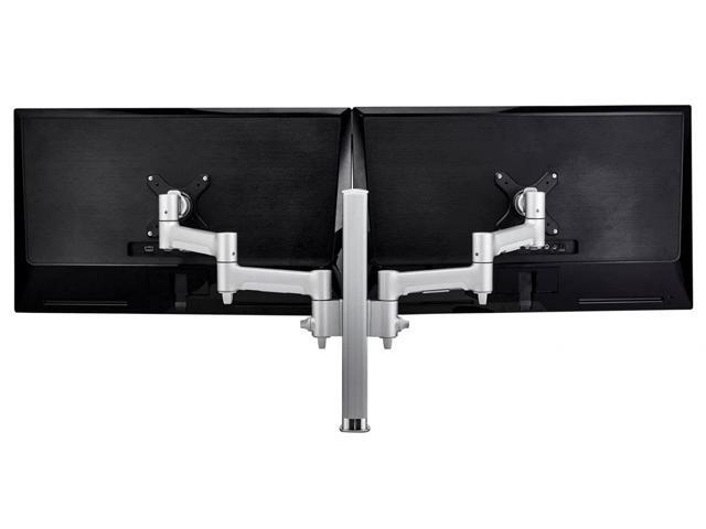 Atdec dual monitor desk mount - Black - Flat and Curved up to 32in - VESA 75x75, 100x100