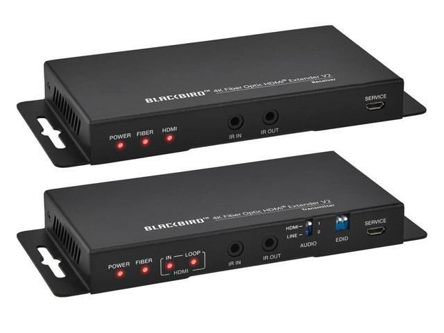 Monoprice Blackbird 4K Fiber Optic HDMI Extender 3300feet 1000m 4k@60Hz IR RS232 HDMI 2.0 Support (124279)