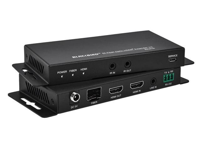 Monoprice Blackbird 4K Fiber Optic HDMI Extender 3300feet 1000m 4k@60Hz IR RS232 HDMI 2.0 Support (124279)