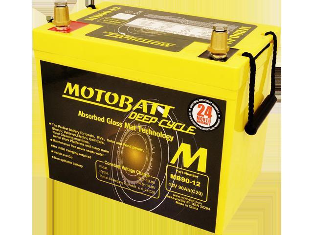 MB90-12 Motobatt 12V AGM 90AH Deep Cycle Battery