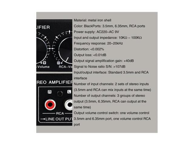Photos - Mini Oven LYNEPAUAIO Front Stereo Signal Amplifier, Volume Booster, Headphones, Acti
