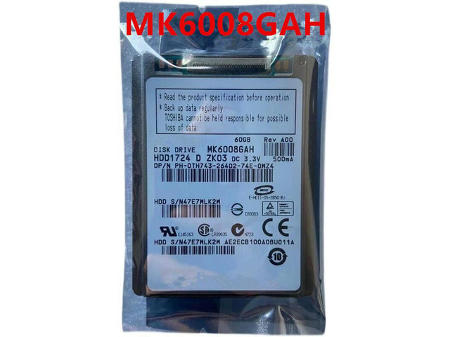 OwnShoe HDD For 60GB 1.8' CE/ZIF 4MB 5400RPM For Internal Hard Disk For Notebook HDD For MK6008GAH