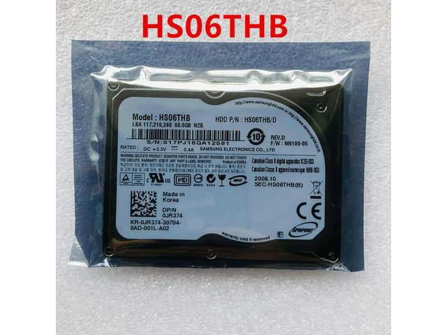 OwnShoe HDD For 60GB 1.8' CE/ZIF 2MB 4200RPM 5MM For Internal HDD For Notebook HDD For HS06THB