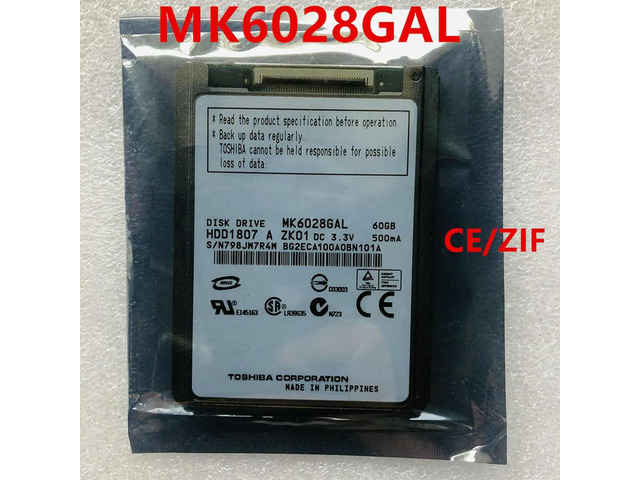 OwnShoe HDD For 60GB 1.8' CE/ZIF 2MB 4200RPM For Internal HDD For Notebook HDD For MK6028GAL