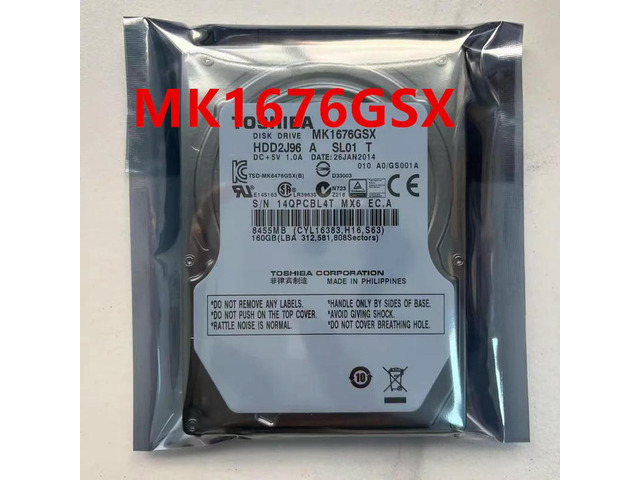 OwnShoe HDD For 160GB 2.5' SATA 8MB 5400RPM For Internal HDD For Laptop HDD For MK1676GSX