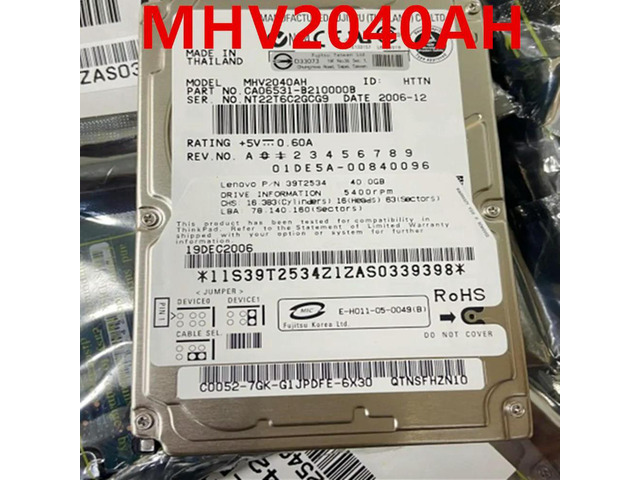OwnShoe HDD For Fujitsu 40GB 2.5' IDE 2MB 5400RPM For Internal HDD For Server HDD For MHV2040AH