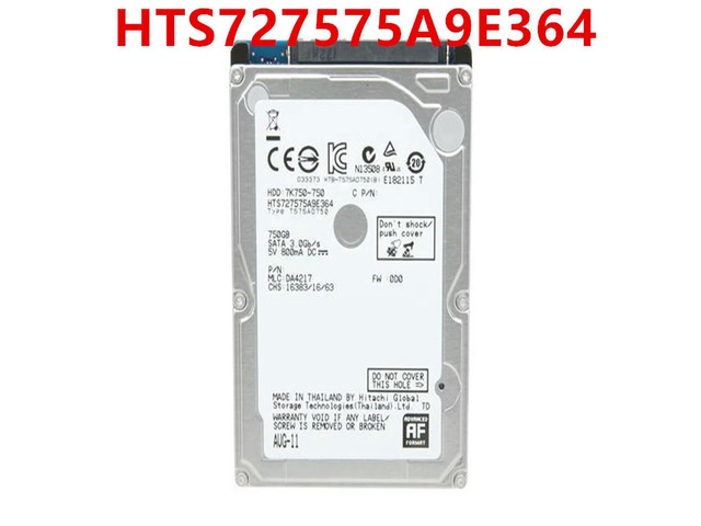 OwnShoe Almost HDD For Hitachi 750GB 2.5' SATA 16MB 1600RPM For Internal HDD For Laptop HDD For HTS727575A9E364