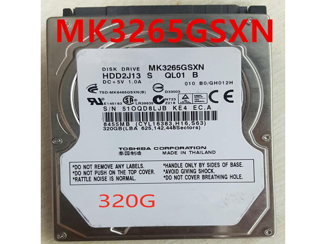 OwnShoe Almost HDD For 320GB 2.5' SATA 8MB 5400RPM For Internal HDD For Laptop HDD For MK3265GSXN