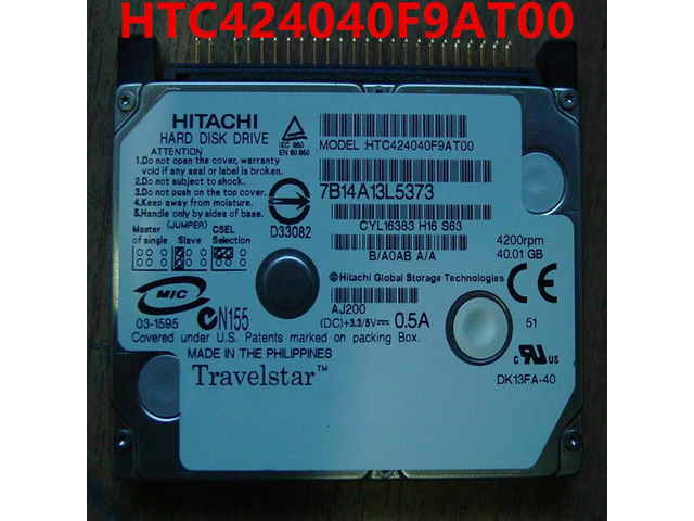 OwnShoe Almost HDD For Hitachi 40GB 1.8' IDE 4MB 5400RPM For Internal HDD For Laptop HDD For HTC424040F9AT00