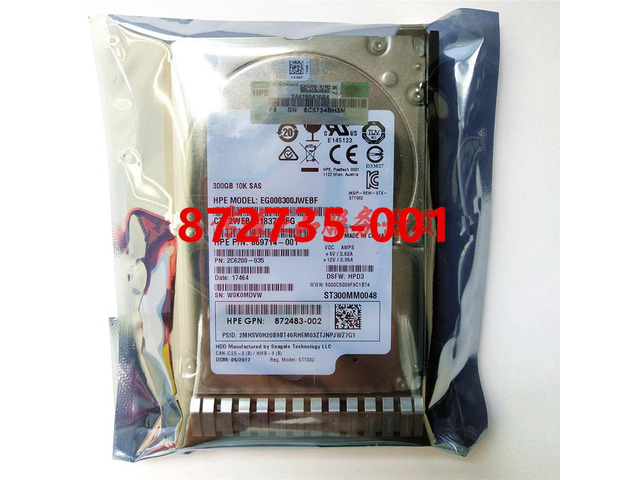 OwnShoe HDD For G8 G9 G10 300GB 2.5' SAS 12 Gb/S 64MB 10000RPM For Internal HDD For Server HDD For 872475-B21 872735-001