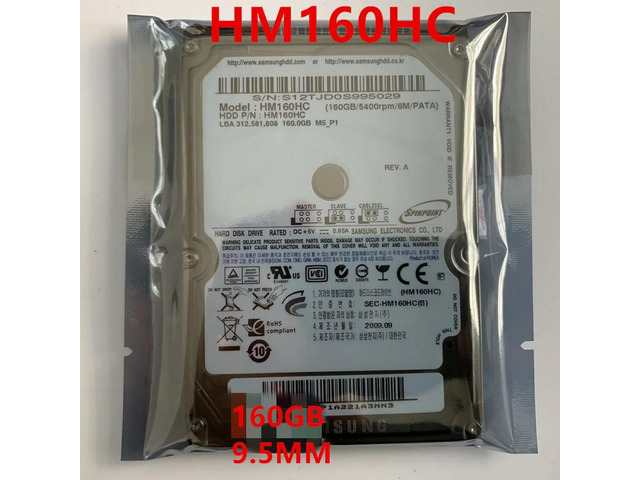 OwnShoe HDD For 160GB 2.5' IDE 8MB 5400RPM 9.5MM For Internal Hard Disk For Notebook HDD For HM160HC