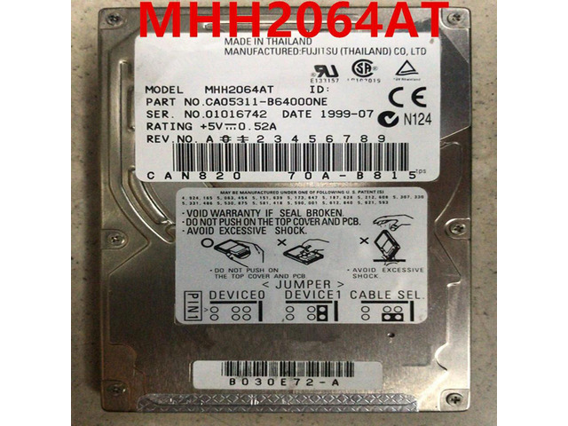 OwnShoe Almost HDD For Fujitsu 6.4GB 2.5' IDE 4MB 5400RPM For Internal HDD For Laptop HDD For MHH2064AT