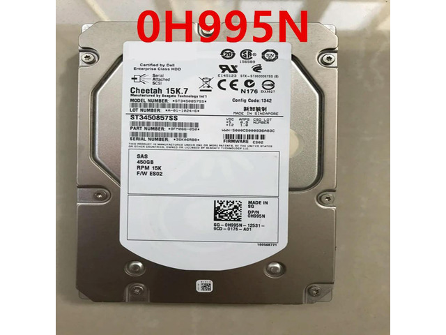 OwnShoe Almost HDD For 450GB 3.5' SAS 64MB 15000RPM For Internal HDD For Server HDD For 0H995N H995N ST3450857SS