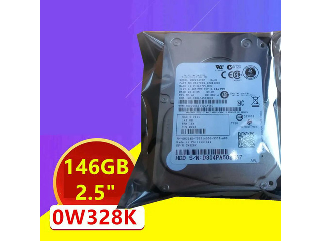 OwnShoe HDD For 146GB 2.5' SAS 6 Gb/S 16MB 15000RPM For Internal HDD For Server HDD For 0W328K W328K MBE2147RC