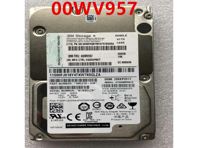 OwnShoe Almost HDD For 300GB 2.5' SAS 64MB 15K For Internal HDD For Server HDD For 00WV957 00WV958