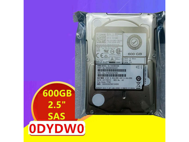 OwnShoe HDD For 600GB 2.5' SAS 12 Gb/S 64MB 15000RPM For Internal HDD For Server HDD For DYDW0 0DYDW0 AL13SXB60EN