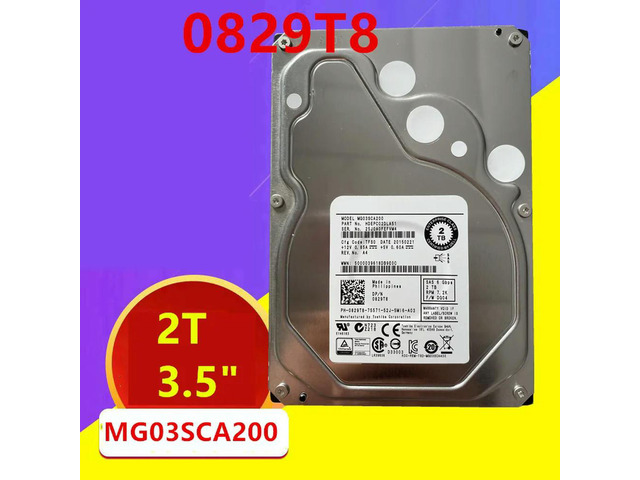 OwnShoe HDD For 2TB 3.5' SAS 6 Gb/S 64MB 7200RPM For Internal HDD For Server HDD For 0829T8 829T8 MG03SCA200