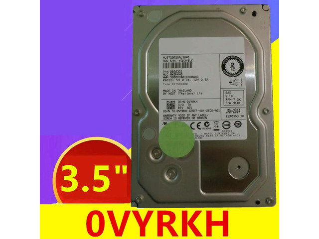 OwnShoe Almost HDD For 2TB 3.5' SAS 64MB 7200RPM For Internal HDD For Server HDD For VYRKH 0VYRKH HUS723020ALS640