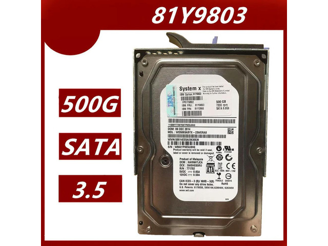 OwnShoe HDD For 500GB 3.5' SATA 64MB 7.2K For Internal HDD For Server HDD For 81Y9802 81Y9803 81Y3866