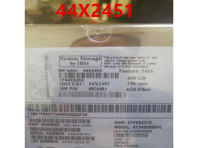 OwnShoe HDD For DS4700 450GB 3.5' FC 64MB 15000RPM For Internal Hard Disk For Server HDD For 44X2451 44X2450 46C4481