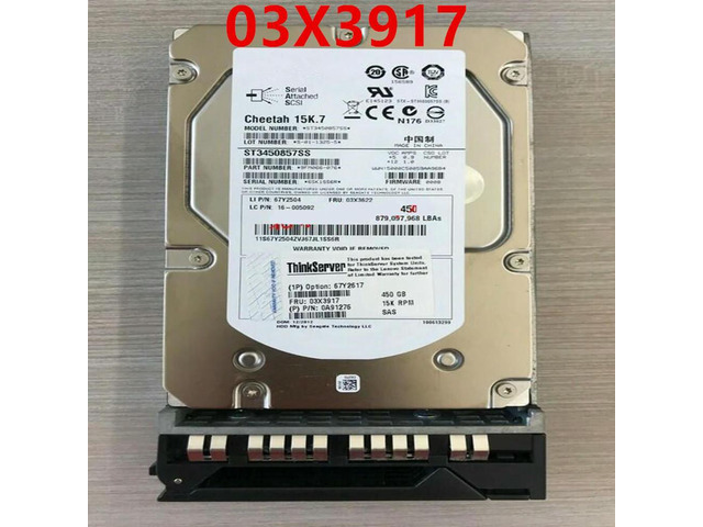 OwnShoe Almost HDD For 450GB 3.5' SAS 64MB 15000RPM For Internal HDD For Server HDD For 67Y2617 03X3917