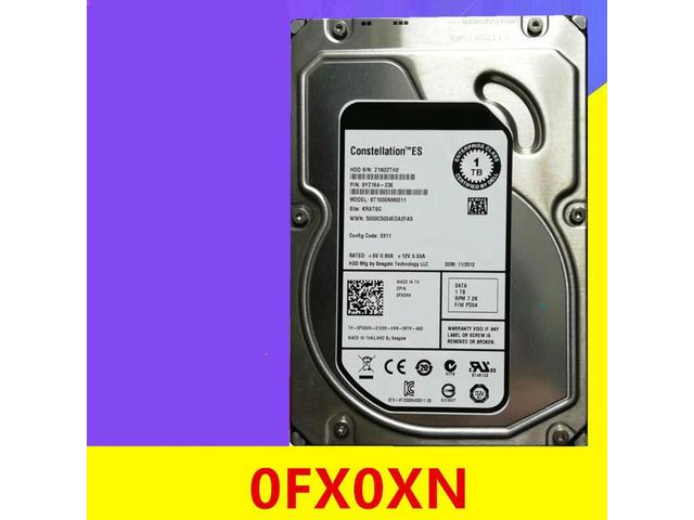 OwnShoe Almost HDD For 1TB 3.5' SATA 6 Gb/S 64MB 7200RPM For Internal HDD For Server HDD For 0FX0XN FX0XN ST1000NM0011