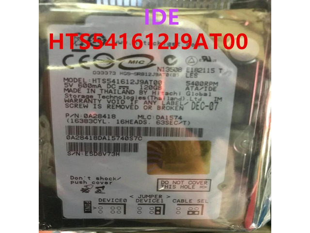 OwnShoe HDD For Hitachi 120GB 2.5' IDE 8MB 5400RPM For Internal Hard Disk For Notebook HDD For HTS541612J9AT00