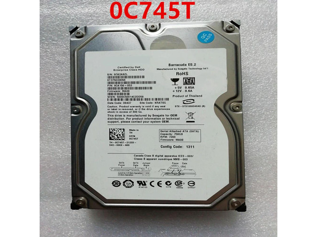 OwnShoe Almost HDD For 750GB 3.5' SATA 3 Gb/s 32MB 7.2K For Internal Hard Disk For 0C745T C745T ST3750330NS