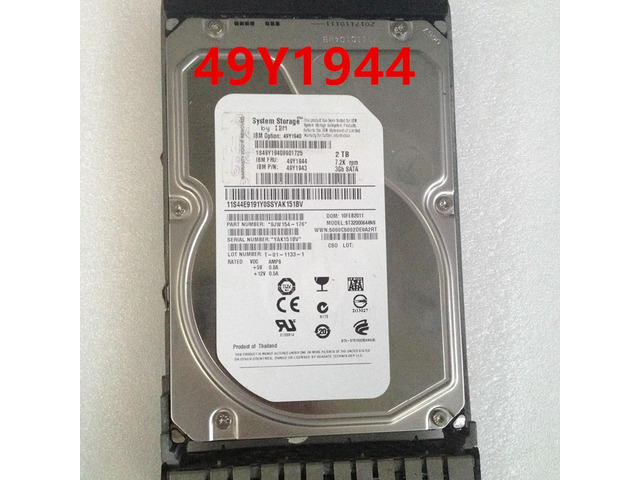 OwnShoe HDD For DS3200 3400 2TB 3.5' SATA 64MB 7.2K For Internal Hard Disk For Server HDD For 49Y1940 49Y1944 49Y1943