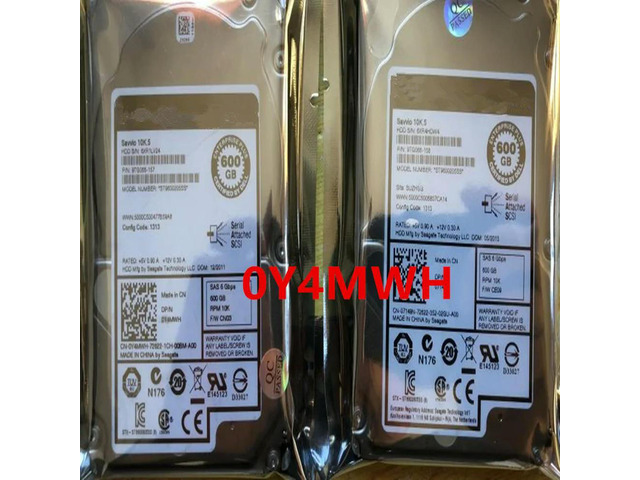 OwnShoe HDD For 600GB 2.5' SAS 6 Gb/S 64MB 15K For Internal HDD For Server HDD For 0Y4MWH Y4MWH ST9600205SS