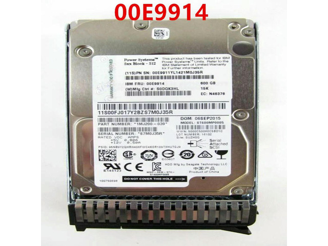 OwnShoe Almost HDD For 600GB 2.5' SAS 12 Gb/s 64MB 15000RPM For Internal HDD For Server HDD For 00E9914 00E9911