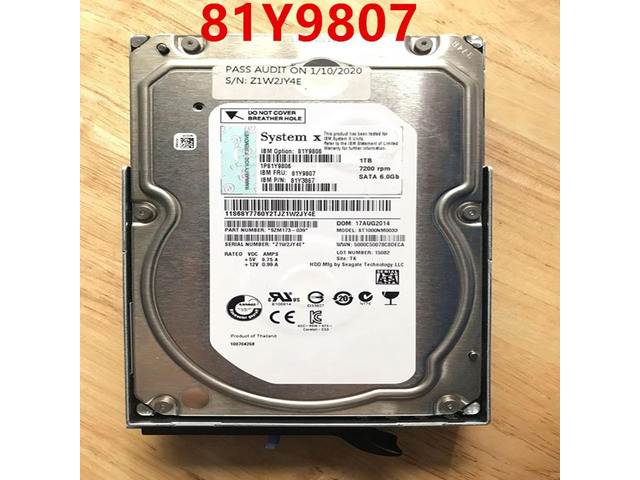 OwnShoe HDD For X3100M5 X3250M6 1TB 3.5' SATA 64MB 7200RPM For Internal HDD For Server HDD For 81Y9806 81Y9807 81Y3867