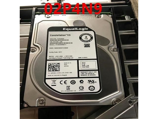 OwnShoe HDD For Equallogic 2TB 3.5' SATA 64MB 7.2K For Internal HDD For Enterprise Class HDD For 02P4N9 2P4N9 ST2000NM0011