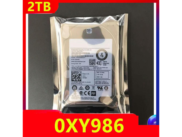 OwnShoe HDD For 2TB 2.5' SAS 12 Gb/S 128MB 7200RPM For Internal HDD For Server HDD For XY986 0XY986 ST2000NX0273