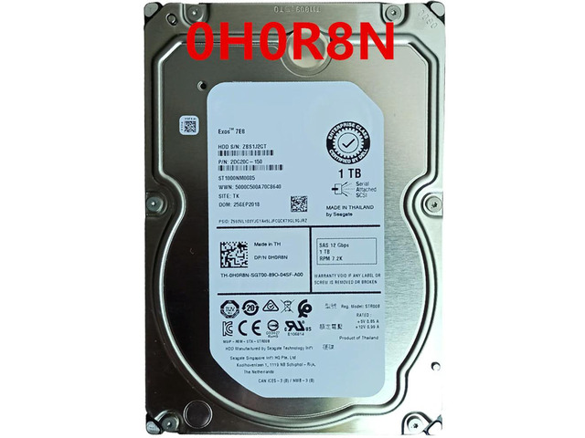 OwnShoe HDD For 1TB 3.5' SAS 64MB 7200RPM For Internal HDD For Server HDD For H0R8N 0H0R8N ST1000NM0085