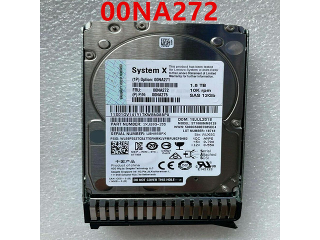 OwnShoe HDD For X6 M5 1.8TB 2.5' SAS 12 Gb/s 128MB 10K For Internal HDD For Server HDD For 00NA271 00NA272 00NA275