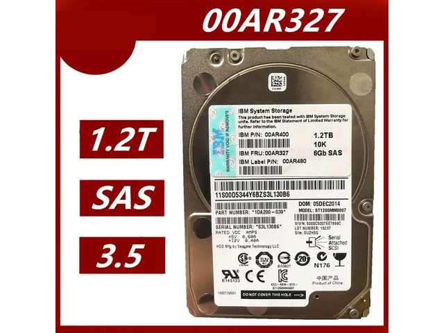 OwnShoe HDD For 1.2TB 2.5' SAS 6 Gb/S 64MB 10000RPM For Internal HDD For Server HDD For 00AR327 00AR400 00AR480