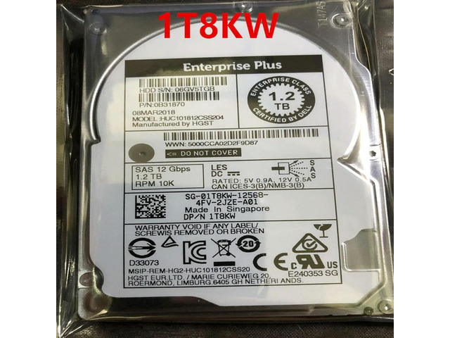 OwnShoe HDD For 1.2TB 2.5' SAS 128MB 10K For Internal HDD For Server HDD For 1T8KW 01T8KW HUC101812CSS204