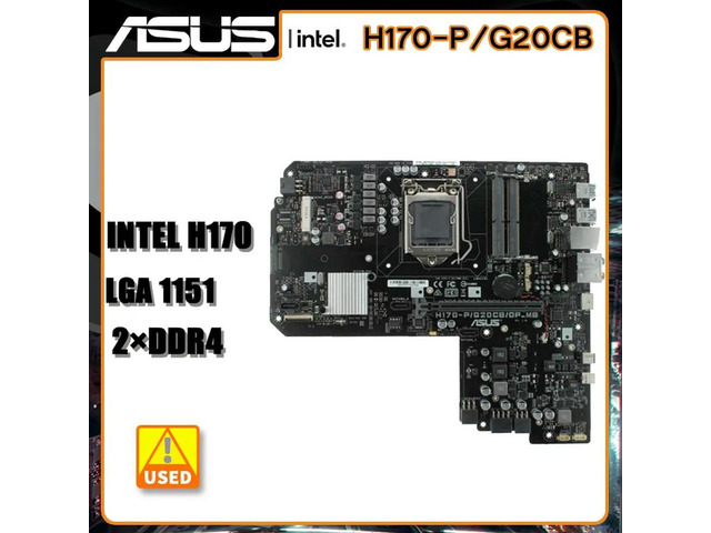H170 Motherboard H170-P/G20CB/DP_MB LGA1151 H170 G20CB Gaming 60PA07E0-MB0A05 Compatible 2x DIMMs Max. 32GB DDR4